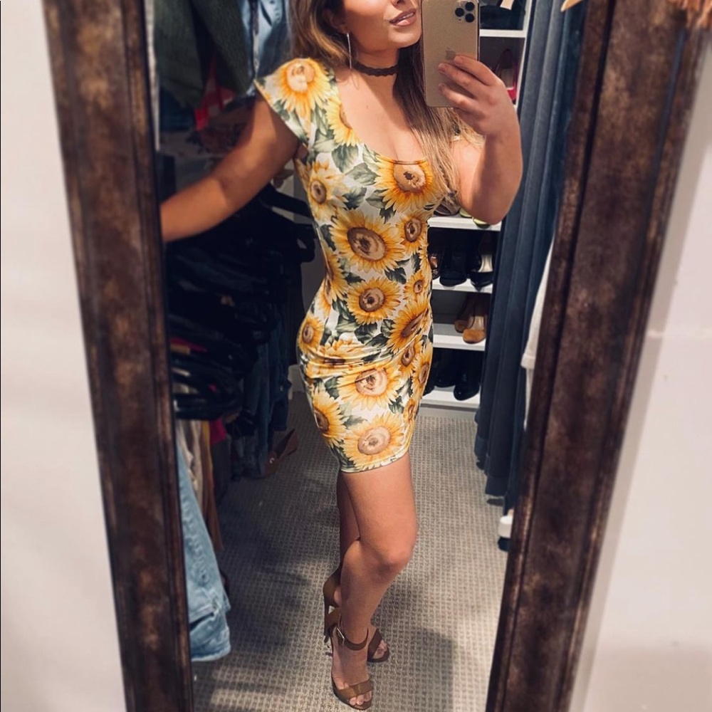 Sunflower mini dress